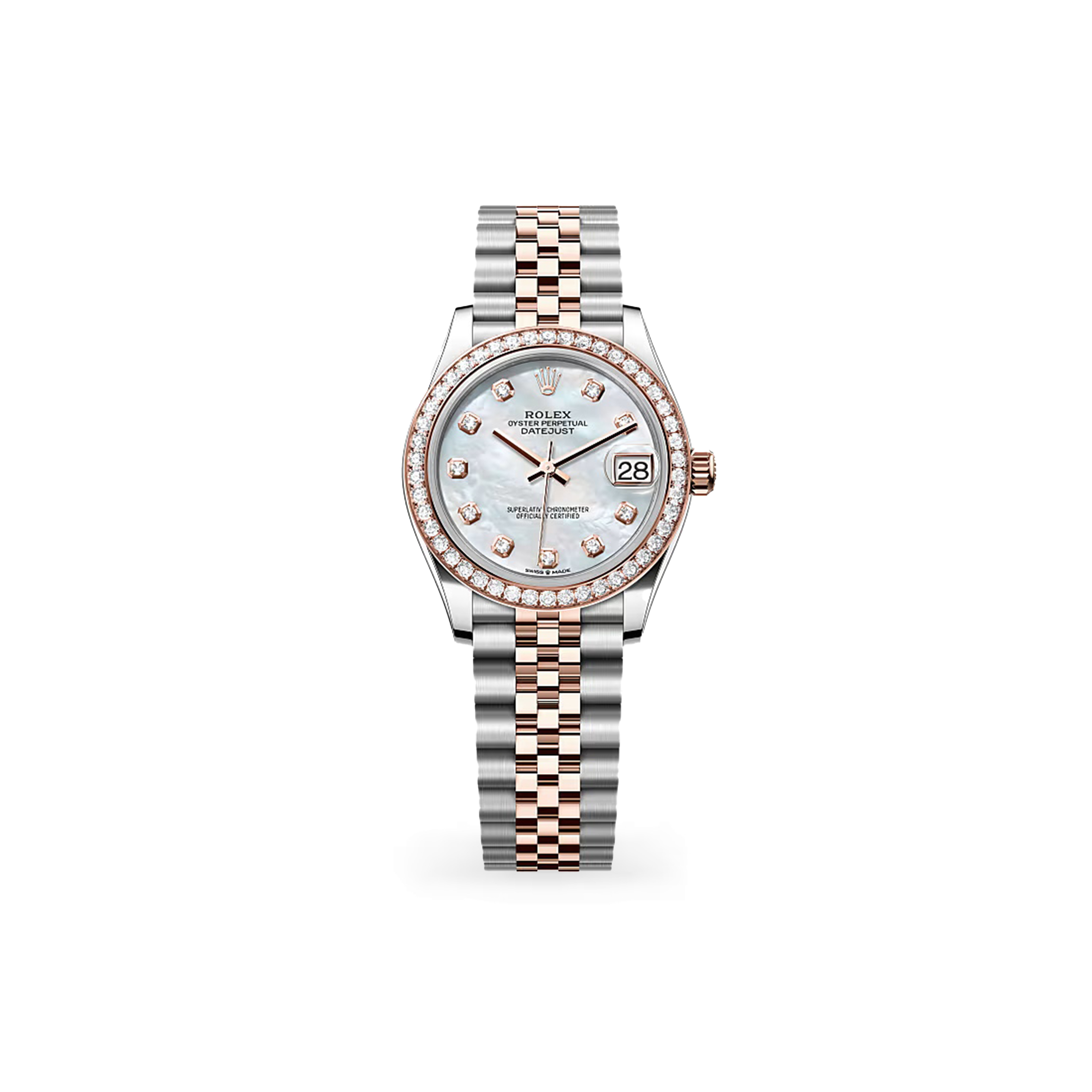 ROLEX DATEJUST ROSE GOLD & MOTHER OF PEARL DIAL 31MM 278381RBR